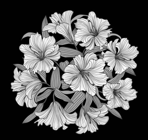 Цветочная композиция 055 (лилии)